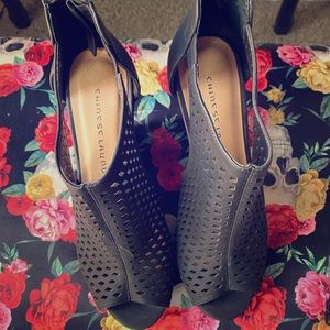 Chinese Laundry Black Wedges never worn size 7